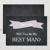 Invitation Tableau vous serez notre meilleur homme (Devant / Derrière)