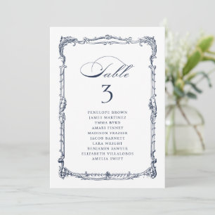 Invitation Tableaux de disposition de mariage classiques avec