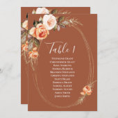 Invitation Tableaux floraux de automne en terre cuite Numéro (Devant / Derrière)
