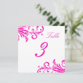 Invitation Tableaux tourbillons chic rose chaud 3 (Debout devant)