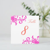 Invitation Tableaux tourbillons chic rose chaud 8 (Debout devant)
