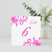 Invitation Tableaux tourbillons chic rose vif 6 (Debout devant)