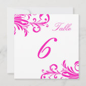 Invitation Tableaux tourbillons chic rose vif 6 (Dos)