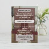 Invitation Tables de réception de mariage classiques avec ros (Debout devant)