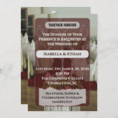 Invitation Tables de réception de mariage classiques avec ros (Devant / Derrière)