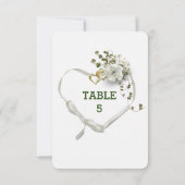 Invitation Tablette mariage Blanc Ruban Heart (Dos)