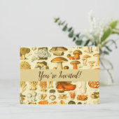 Invitation Tabouret de toilette Vintage de champignons Illust (Debout devant)