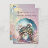 Invitation Tabouret enchanté 3 ans Anniversaire (Devant / Derrière)