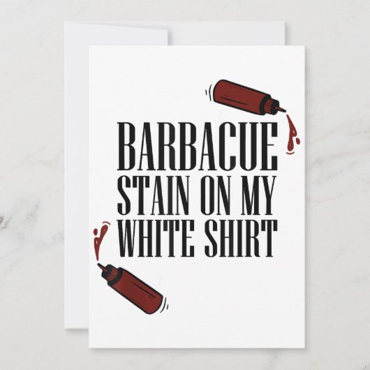 Invitation Tache de BBQ sur mon Blanc (Devant)