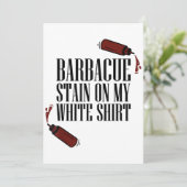 Invitation Tache de BBQ sur mon Blanc (Debout devant)