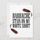 Invitation Tache de BBQ sur mon Blanc (Dos)