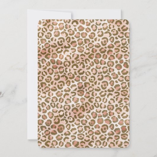Invitation Tache de léopard ombrée rose pêche marron (Dos)