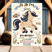 Invitation tache mignonne cheval enfants mon petit poney 1er