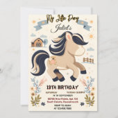 Invitation tache mignonne cheval enfants mon petit poney 1er (Devant)