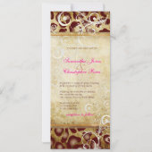 Invitation Taches de léopard + tourbillons de perles/parchemi (Dos)