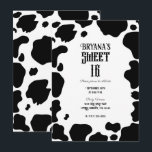 Invitation Taches de vache laitière Impression Noir & Blanc R<br><div class="desc">Invitation d'anniversaire de vache.</div>