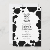 Invitation Taches de vache Moo Impression noir et blanc Fête (Devant)