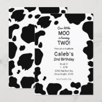 Taches de vache Moo Impression noir et blanc Fête
