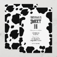 Taches de vache Moo Imprimé Noir & Blanc Rustique