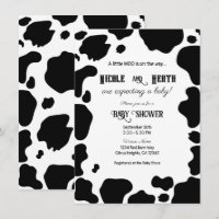 Taches de vache noire et blanche Impression Baby S