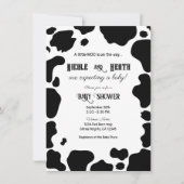 Invitation Taches de vache noire et blanche Impression Baby S (Devant)