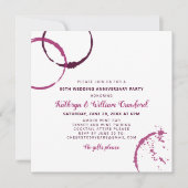 Invitation Taches de vin de Bourgogne 50e anniversaire de mar (Devant)