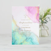 Invitation taches d'encre alcoolique Confirmation (Debout devant)