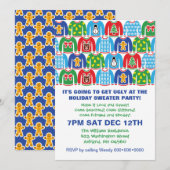 Invitation Tacky Holiday Sweater Party Ugly Sweater Invitatio (Devant / Derrière)