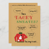 Invitation Tacky Sweat Office Fête de Noël (Devant / Derrière)