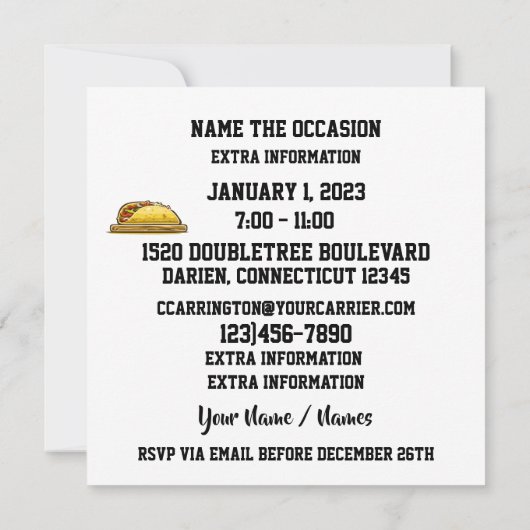 INVITATION TACO (Dos)