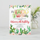 Invitation Taco à l'occasion d'un anniversaire de fête, Taco (Debout devant)