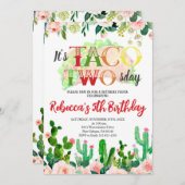 Invitation Taco à l'occasion d'un anniversaire de fête, Taco (Devant / Derrière)