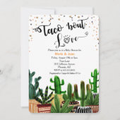 Invitation Taco à propos d'amour Cactus Baby shower Invitatio (Devant)