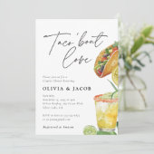 Invitation Taco à propos d'amour Couples Mexicains Douche Inv (Debout devant)