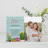 Invitation Taco 'À propos d'amour Fiesta Couples Douche Photo (Debout devant)