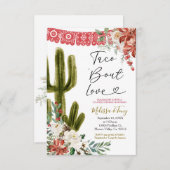 Invitation Taco 'À propos d'amour Noël Floral Couples Douche (Devant / Derrière)