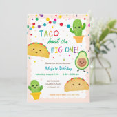 Invitation Taco à propos du grand - fiesta thème anniversaire (Debout devant)