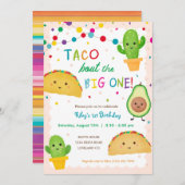 Invitation Taco à propos du grand - fiesta thème anniversaire (Devant / Derrière)