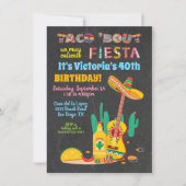 Invitation Taco à propos d'un anniversaire de Fiesta Mexicain (Devant)