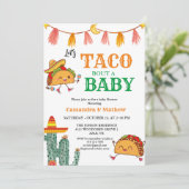 Invitation Taco à propos d'un bébé Baby shower mexicain (Debout devant)