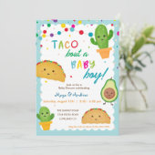 Invitation Taco à propos d'un bébé garçon - baby shower à thè (Debout devant)