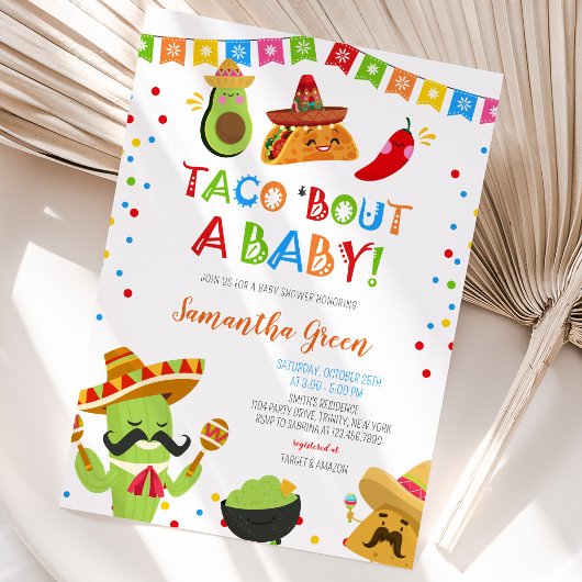 Invitation Taco à propos d'une Baby Shower