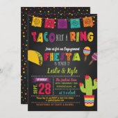 Invitation Taco à propos d'une bague - Fête de fiançailles/Co (Devant / Derrière)