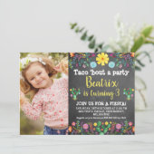 Invitation Taco à propos d'une fête d'anniversaire de tableau (Debout devant)