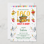 Invitation taco à propos d'une fête mexicaine baby shower (Devant)