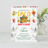 Invitation taco à propos d'une fête mexicaine baby shower (Debout devant)
