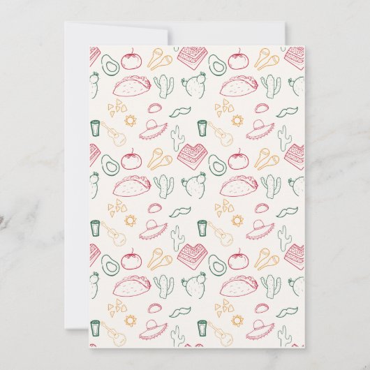 Invitation Taco à propos d'une future fête de Doodle de remis (Dos)