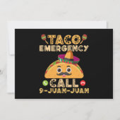 Invitation Taco Appel d'urgence Funny Cinco de Mayo Mexicain (Devant)