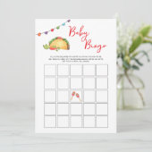 Invitation Taco Baby Shower Bingo game (Debout devant)