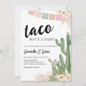 Invitation Taco Bout A Baby Boho Baby shower (Devant)